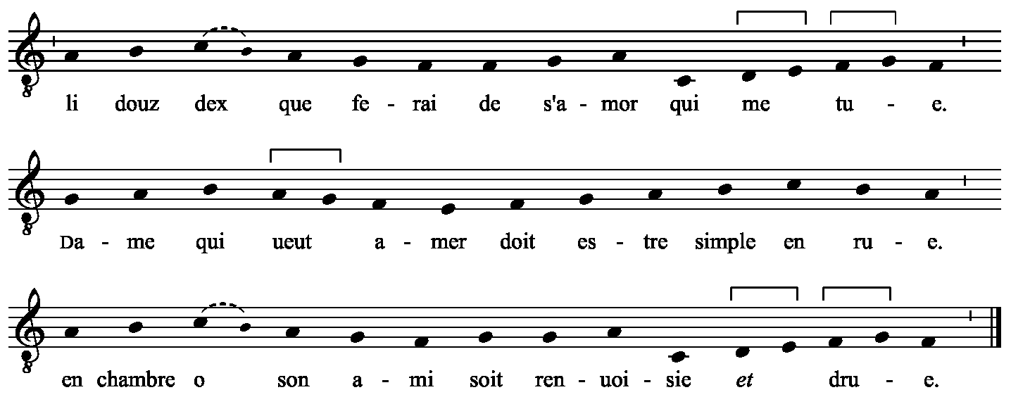 Refrain musical notation
